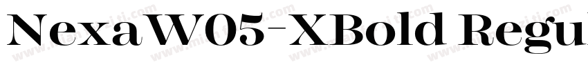 NexaW05-XBold Regular字体转换